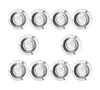 10Pcs Stainless Steel Round Ashtray For Cigarettes Indoor Outdoor Use