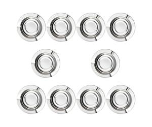 10Pcs Stainless Steel Round Ashtray For Cigarettes Indoor Outdoor Use