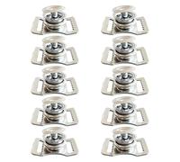 10PCS Stainless Steel Sport Buckle Kit, Baseball Helmets Parts, Multifunctional Chin Strap Adapters for Football Baseball Hockey Softball Helmet Repair Accessories, Silver