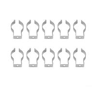 10pcs Stainless Steel Spring Terry Clips Tool Holder Wall Mounted for Spanner Ratchet Pliers Organiser Shed Workshop Storage Silver Assorted Sizes(21MM)