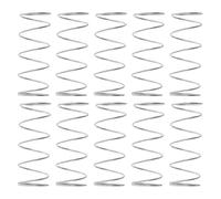 10pcs Stainless Steel Toilet Button Return Spring for Flush Repair | Heavy Duty Silver Coil, Quiet Flushing Support, Bathroom DIY Plumbing Repair for Landlords and Fixers