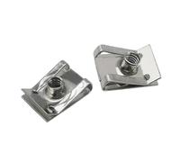 10pcs Stainless Steel U Type Clips With Thread M6 M5 M4 M8 8mm 5mm 6mm 4mm Reed Nuts Compatible With Car Motorcycle Scooter ATV Moped Vehicle Models(M5)