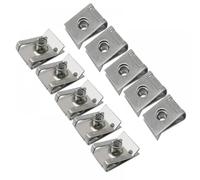10pcs Stainless Steel U Type Clips With Thread M6 M5 M4 M8 8mm 5mm 6mm 4mm Reed Nuts Compatible With Various Vehicles Including Car Motorcycle Scooter ATV Moped(M4)