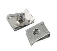 10pcs Stainless Steel U Type Clips with Thread M6 M5 M4 M8 8mm 5mm 6mm 4mm Reed Nuts for Car Motorcycle Scooter ATV Moped(M4)