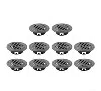 10pcs Stainless Steel Vent Covers for Cabinets Designed to Help Maintain Furniture Longevity Through Improved Ventilation (Black)