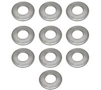 10Pcs Stainless Steel Washers Serrated Conical Spring Spacers Disc Gaskets Replacement for Electronic Repair, Automotive(M8)