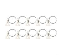 10PCS Stainless Steel Worm Drive Hose Clamps with Handle for Hydrogen Fuel Cell Stack Cooling PEM Electrolyzer Feed Lines and Storage Systems (25-32mm)