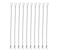 10Pcs Stainless Steels Universals Flapper Chain Replacement Toilet Lift Chain with Hook and Rings for Most Flapper Universals Toilet Flapper Chain