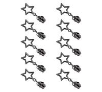 10Pcs Star Pulls for Nylon Coil Zippers #3# 5 Zipper Sliders for Luggages Purses Bags Metal Zippers Head Zipper Pulls Handle Mend Fixer
