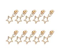 10Pcs Star Pulls for Nylon Coil Zippers #3# 5 Zipper Sliders for Luggages Purses Bags Metal Zippers Head Zipper Pulls Handle Mend Fixer