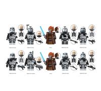 10PCS Star Wars Plo Koon Wolfpack Clone Commander Building Block Toy Figure Fit Lego UK Priority Delivery