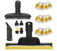 10pcs Steam Cleaner Accessories for Kärcher SC1 SC2 SC3 SC4 SC5 SC7, Steam Cleaner Replacement Window Nozzle, Mouthpiece Nozzle, Steam Mop Brush Heads, Microfibre Cover, Flat & Round Brushes Set