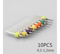 10pcs Steel Drill Bits for PCB 0 3mm to 1 2mm for Drilling Circuit Boards and Plastics