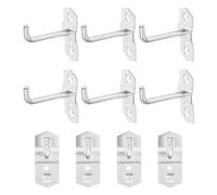 10pcs Steel Pegboard Hooks for Organizing Wall Storage and Display | Silver Finish, Easy Removal and Installation, Resistant to Bending, Craft Room Use, Wall Panel Fit