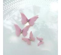 10PCS Stereoscopic Double-Layer Lace Diamond 2-5cm Thin Gauze Butterfly Handmade DIY Face Patches-LC201-1 (3)-4CM