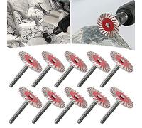 10pcs Stone Carving 40mm Blades,Mini Metal Cutting Wheel Diamond Saw Blades,Cutting Turbo Disc Engraving Saw Blades for Granite,Marble,and Concrete for Dry and Wet Processing. (Abrasion Resistant)