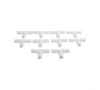 10pcs Straight for splice Connector for 19mm Tent Poles 10pcs | Thickened wall design, tight fit stability, reduces swaying, 10-pack value, lightweight 5g each(T-tee)