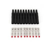 10Pcs Straight Insulated 4mm Male Plug Solder Type DIY Connector BIANMTSW(Gold)