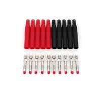 10Pcs Straight Insulated 4mm Male Plug Solder Type DIY Connector BIANMTSW(Red and Black)