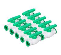10Pcs Straight Quick Connect Ball Valve PPR Fitting Kit Water System Irrigation Pool Cold Water Distribution (20mm)