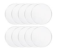 10PCS Strong Double Sided Sticky Pads Heavy Duty, Large Two Self Adhesive Tape Mounting, Clear Circle Stickers Patch, Round 2 Sided Precut Nano Gel Wall Mount Glue, 1.97in Diameter