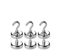 10PCS Strong Magnet Hooks Multi-Purpose Storage Home Kitchen Bathroom Hangers Decoration Hardware Accessories(E32-Max-Tension34kg)