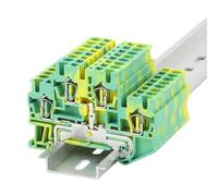 10pcs STTB 2.5-PE Type Din Rail Ground Earth Universal Spring Quick Connector United Modular Terminal Block STTB-2.5PE