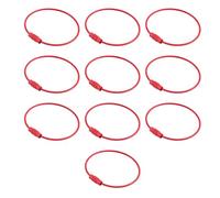 10PCS Sturdy Iron Keyrings, Multicolor Secure Closure Crafting Supplies for Homemade Keyring Accessories Jewelry Steel Keychain Rings
