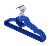 10pcs Sturdy Slim Lightweight Non-Slip Heart-Shaped Velvet Clothes Hanger, Space Saving, For Shirts, Pants, Blouses, Scarves, Coats(Blue)