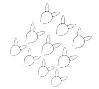 10Pcs Stylish Headbands Perfect Hair Hoop Set Headgear for Costume Accessories Styling Experimentation Iron Hairband for Kids