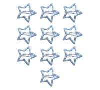 10pcs Stylish Lattice Star Hairpin Colorful Hair Clip Casual Wear Hair Barrettes For Teenagers And Children
