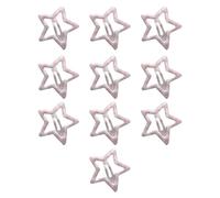 10pcs Stylish Lattice Star Hairpin Colorful Hair Clip Casual Wear Hair Barrettes For Teenagers And Children