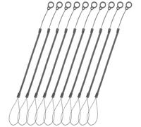 10pcs Stylus Spring Cord for Tablet, 11.8 Inch Elastic Anti Drop | Plastic and Silicone Build, Portable Tether for Touch Pen Retention, Black Finish, Universal Fit