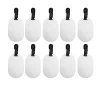 10pcs Sublimation Luggage Tag Blanks, White MDF Double Sided Printable Blank Baggage Tags, Eye Catching Travel Suitcase Labels with Lanyards for DIY Personalized Identification on (A3)