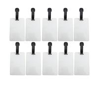 10pcs Sublimation Luggage Tag Blanks, White MDF Double Sided Printable Blank Baggage Tags, Eye Catching Travel Suitcase Labels with Lanyards for DIY Personalized Identification on (A1)