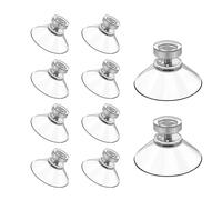 10Pcs Sucker Cups Firmly Fixed 41mm Plastic Sucker Pads Strong and Durable Clear Suction Cups Round Threads Suction Cups with Knurled Nut Clear for Daily Hanging Extra Strong Suction Holder