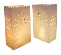 10pcs Sun Luminary Paper Candle Tea Light Lantern Bags Wedding Garden Anniversary Birthday Night Decorations Evening Party, White