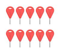 10pcs Surfboard Fin Key for Future, Professional Small Holes Surfboard Fin Hex Key Replacement, Aluminum Alloy and Plastic Surf Fin Key with Rope Hole, Compatible with Dorsal and F (Red)