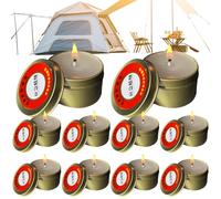 10pcs Survival Candles Long Burning, Camping Candles Survival, Long Lasting DisasterCandle, Windproof LongBurning Disaster Prevention LightCandle, Windproof smokeles Outdoor Candle for Camping