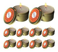 10Pcs Survival Candles Long Burning, Emergencies Candle in Tin Box, Unscented Smokeless Candles, Great Disaster Prevention Light Source Gear for Survival, Camping, and Peace of Mind