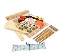 10pcs Sushi Making Kit with Sushi Rolling Mat, Complete DIY Sushi Tools for Beginners, Maker for Breakfast Dinner Party, Compact Bamboo Roller