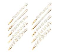 10Pcs Sweet Hair Clips - Elegant Pearl Hair Barrettes & Slides - Assortment for Women & Girls