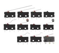 10pcs Switch KW12 AC 250V 5A SPDT 1NO 1NC Normally Open Close Momentary with Roller Lever Arm(KW12-C 25MM)