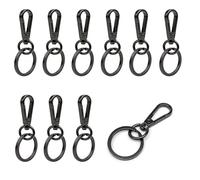 10PCS Swivel Clasps Lanyard Snap Hooks Key Chain Clip Hook Metal Lobster Claw Clasp for Keychain Sewing Jewelry DIY Crafts(Style-A Grey Black)