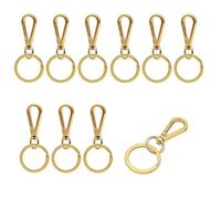10PCS Swivel Clasps Lanyard Snap Hooks Key Chain Clip Hook Metal Lobster Claw Clasp for Keychain Sewing Jewelry DIY Crafts(Style-A Golden)
