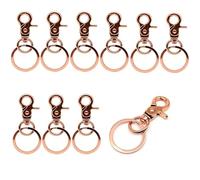10PCS Swivel Clasps Lanyard Snap Hooks Key Chain Clip Hook Metal Lobster Claw Clasp for Keychain Sewing Jewelry DIY Crafts(Style-B Rose Golden)