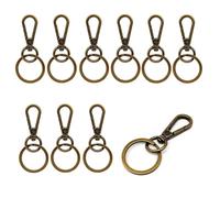 10PCS Swivel Clasps Lanyard Snap Hooks Key Chain Clip Hook Metal Lobster Claw Clasp for Keychain Sewing Jewelry DIY Crafts(Style-A Bronze)