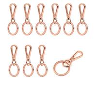10PCS Swivel Clasps Lanyard Snap Hooks Key Chain Clip Hook Metal Lobster Claw Clasp for Keychain Sewing Jewelry DIY Crafts(Style-A Rose Golden)
