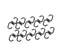 10Pcs Swivel S Hooks Portable Lobster Clasps for Backpacking Camping Outdoor 3.8cmx1.7cm Black 3.8x1.7cm