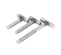 10pcs T-Screws, M8 304 stainless steel Hand Screws Bolt, Rod Handle for renovation Marine (Size : M8*100)